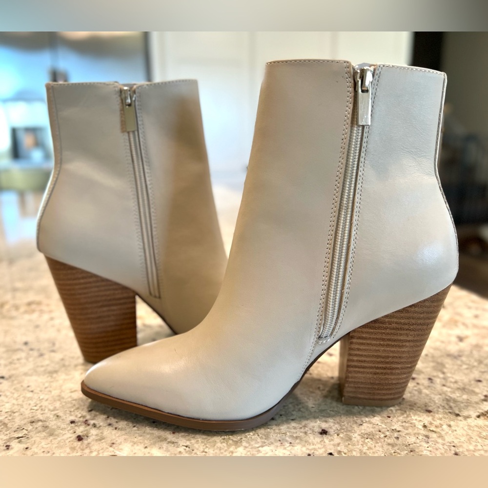 Steve Madden “Liz” Heeled Ankle Boots with Woven Accent - Picture 3 of 12
